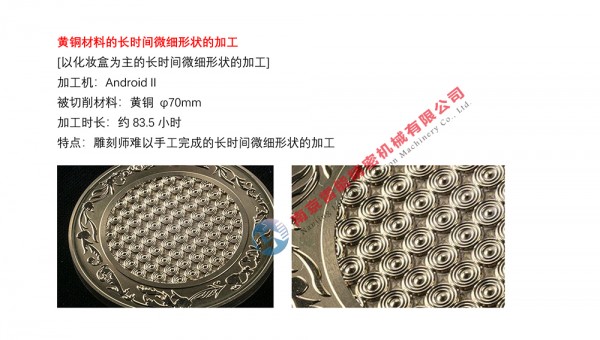 Android樣件lnsy 黃銅材料的長(cháng)時(shí)間微細形狀的加工